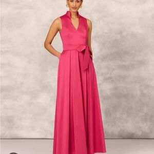 Elegant Pink Sleeveless Maxi Dress